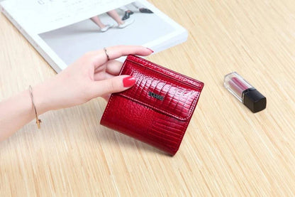 VICKAWEB Mini Wallet Women Genuine Leather Wallets Fashion Alligator Hasp Short Wallet Female Small Woman Wallets And Purses 209 - Property & Safety Tradings