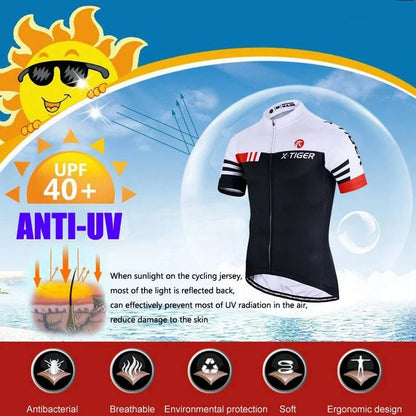 X-Tiger Cycling Sets Bike uniform Summer Cycling Jersey Set Road Bicycle Jerseys MTB Bicycle Wear Breathable Cycling Clothing - Property & Safety Tradings