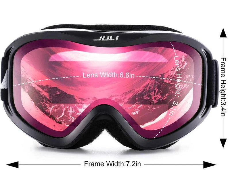 MAXJULI Brand Professional Ski Goggles Double Layers Lens Anti-fog UV400 Ski Glasses Skiing Men Women Snow Goggles - Property & Safety Tradings