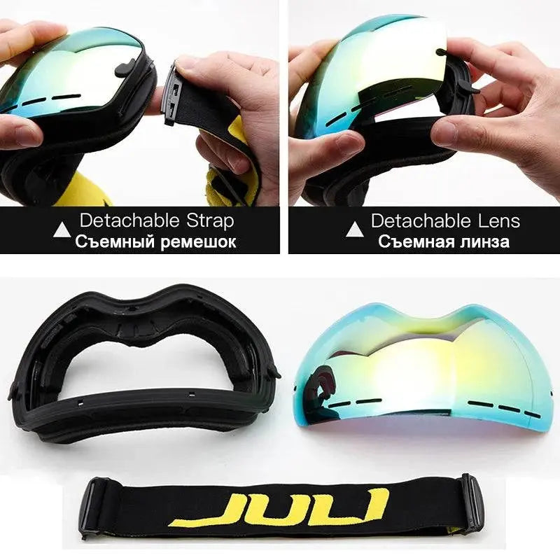 Ski Goggles,Winter Snow Sports Goggles with Anti-fog UV Protection for Men Women Youth Interchangeable Lens - Premium Goggles - Property & Safety Tradings