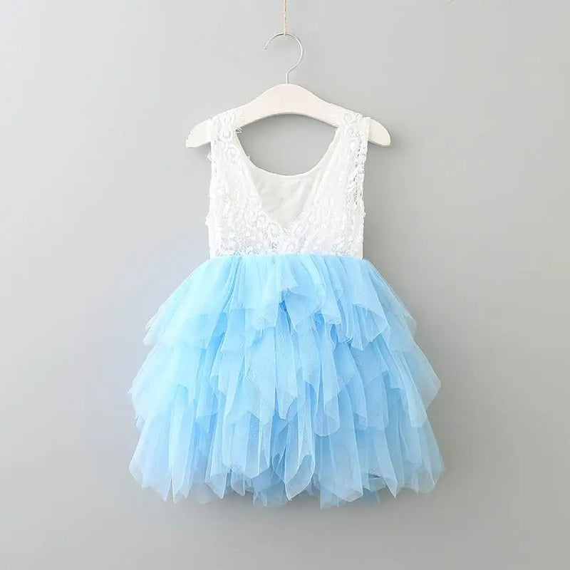 Summer Lace Girls Dress Gauze Kids Princess Dresses for Girl Vest Dress Party Dress Baby Clothes E16900 - PST PS Tradings