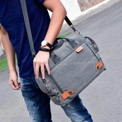 Brand Men Crossbody Bags Male Canvas Shoulder Bags Boy Messenger Bags Man Handbags for Travel Business Briefcase Large Satchel - Property & Safety Tradings