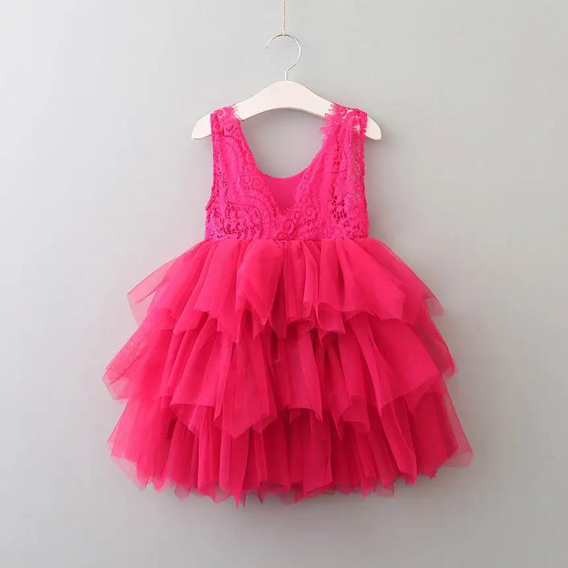 Summer Lace Girls Dress Gauze Kids Princess Dresses for Girl Vest Dress Party Dress Baby Clothes E16900 - PST PS Tradings