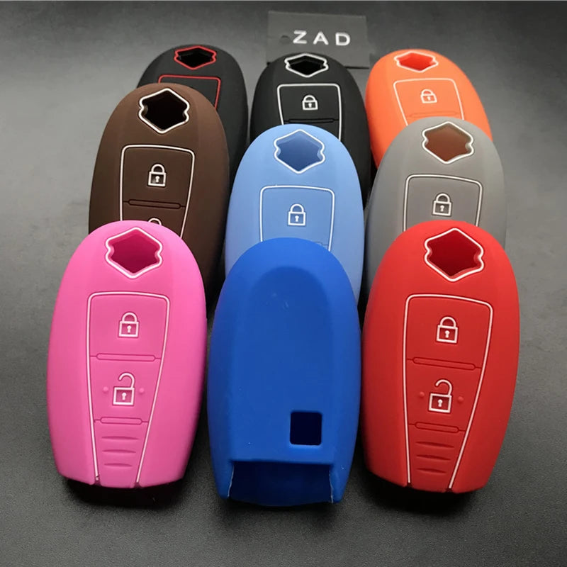 ZAD silicone key fob cover case hood skin protect holder for SUZUKI Swift Sport SX4 SCORSS grand vitara remote car accessori - PST PS Tradings