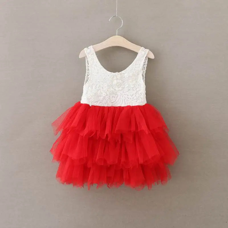 Summer Lace Girls Dress Gauze Kids Princess Dresses for Girl Vest Dress Party Dress Baby Clothes E16900 - PST PS Tradings