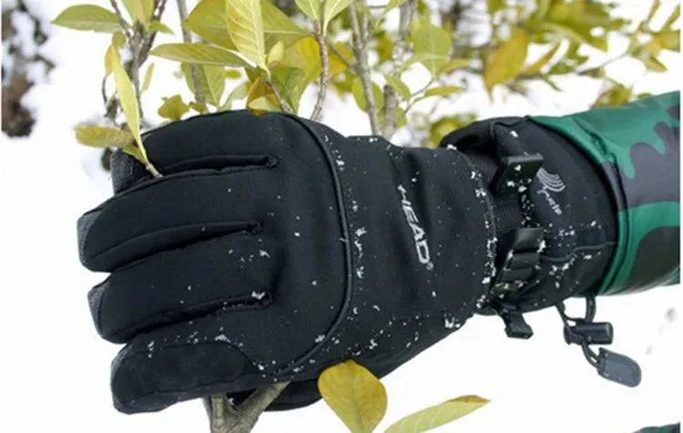 1pair Black Snow Ski Gloves Waterproof -30 Winter Warm Snowboard Gloves Men Women Motocross Windproof Cycling Motorcycle HEAD - PST PS Tradings