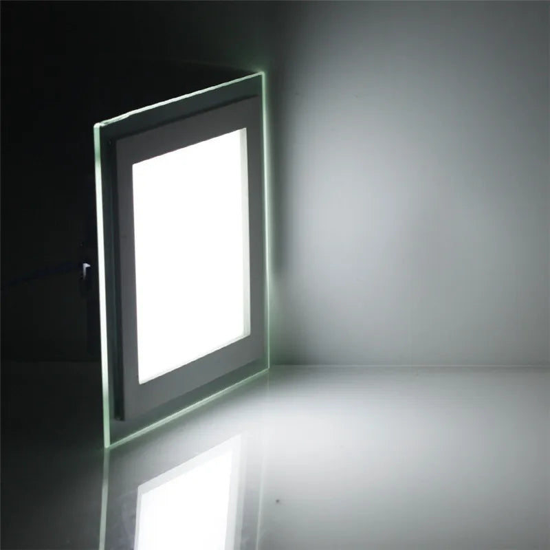 6W 9W 12W 18W 24W LED Panel Downlight Platz Glas Panel Lichter Decke Einbau Lampen LED Spot Licht AC85-265V Mit adapter