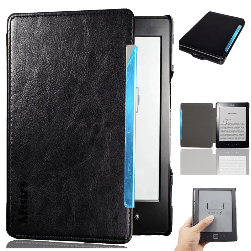 Flip Book Cover Case for Kindle 4 Kindle 5 D01100 Ebook High Quality Pu Leather Pocket Bag Pouch K4 K5 Folio Case + Screen Film - PST PS Tradings