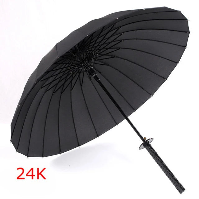 Creative Long Handle Large Windproof Samurai Sword Umbrella Japanese Ninja-like Sun Rain Straight Umbrellas Automatic Open - Property & Safety Tradings