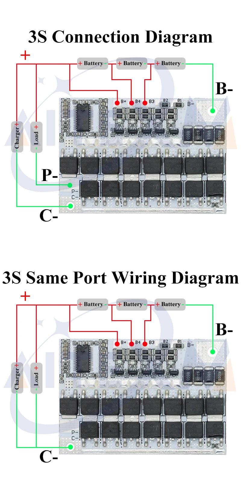 3S/4S/5S BMS 12V 16.8V 21V 18V 3.7V 100A Li-ion LMO Ternary Lithium Battery Protection Circuit Board Li-Polymer Balance Charging