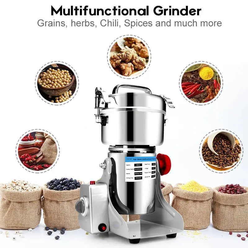 Parts Free Big Capacity 800G 3000W Herb Grinder Coffee Machine Grain Spices Mill Medicine Wheat Mixer Dry Food Grinder - Property & Safety Tradings