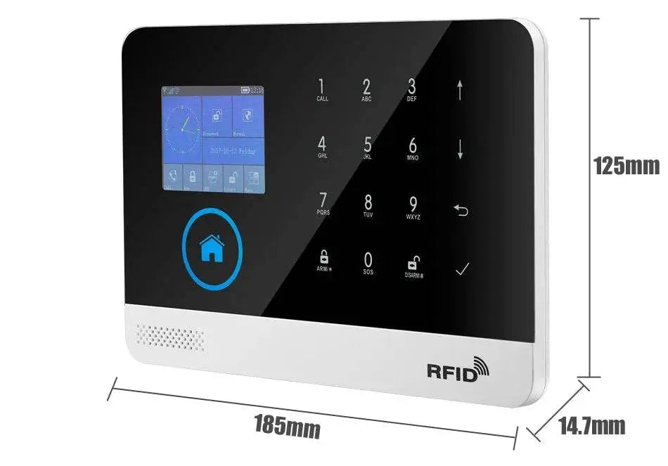 Wireless Tuya APP SIM GSM Home RFID Burglar Security LCD Touch Keyboard WIFI GSM Alarm System Sensor kit Russian,Spanish Voice - Property & Safety Tradings