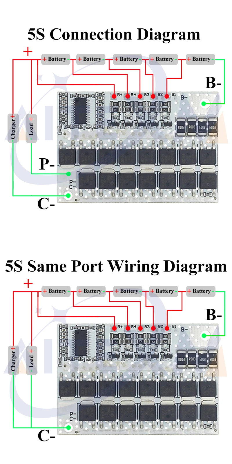 3S/4S/5S BMS 12V 16.8V 21V 18V 3.7V 100A Li-ion LMO Ternary Lithium Battery Protection Circuit Board Li-Polymer Balance Charging