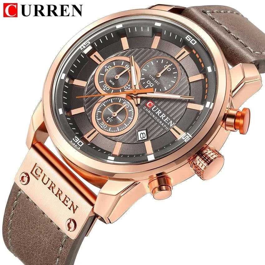 CURREN Fashion Date Quartz Men Watches Top Brand Luxury Male Clock Chronograph Sport Mens Wrist Watch Hodinky Relogio Masculino - Property & Safety Tradings