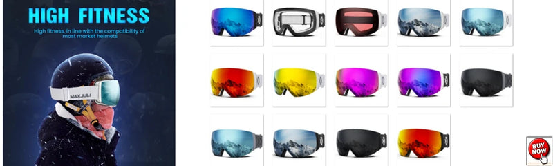 Ski Goggles,Winter Snow Sports Goggles with Anti-fog UV Protection for Men Women Youth Interchangeable Lens - Premium Goggles - Property & Safety Tradings