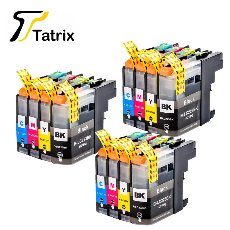 Tatrix With Chip  LC223 LC221 Compatible Ink Cartridge For Brother MFC-J4420DW/J4620DW/J4625DW/J480DW/J680DW/J880DW Printer - PST PS Tradings