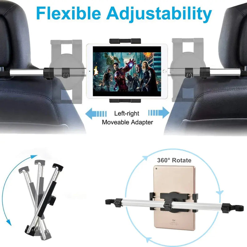 Tablet Holder for Tablet PC Car Back Seat Headrest Mounting Holder Tablet Universal 7-15'' for IPad Xiaomi Samsung Clip Mount - Property & Safety Tradings