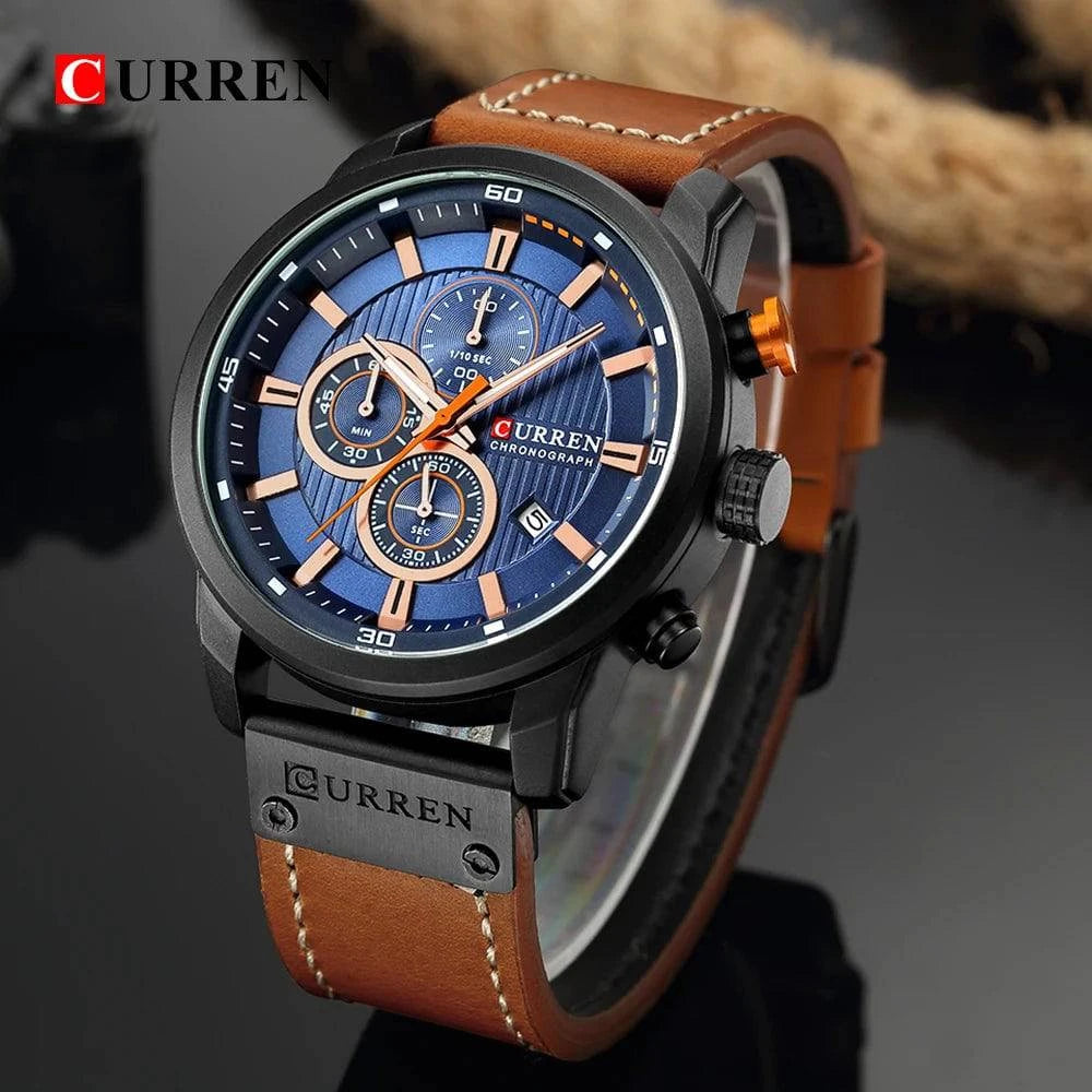 CURREN Fashion Date Quartz Men Watches Top Brand Luxury Male Clock Chronograph Sport Mens Wrist Watch Hodinky Relogio Masculino - Property & Safety Tradings