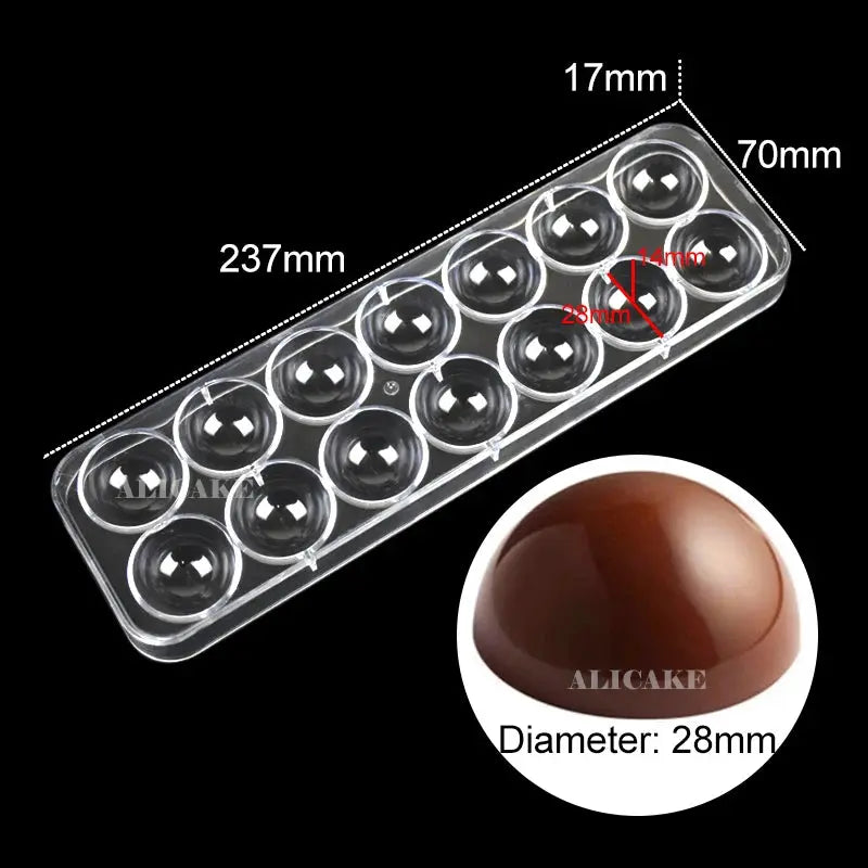 Polycarbonate Chocolate Molds for Chocolate Professional Baking Candy Bonbons Bar Acrylic Mould Confectionery Bakery Utensils - Property & Safety Tradings