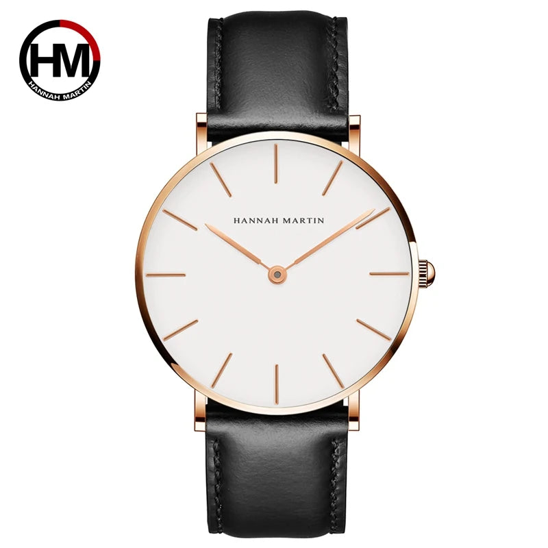 Drops hipping hochwertige Roségold Zifferblatt Uhr Männer Leder wasserdichte Armbanduhr Frauen Kleid Modemarke Quarz werk Saat - Property & Safety Tradings