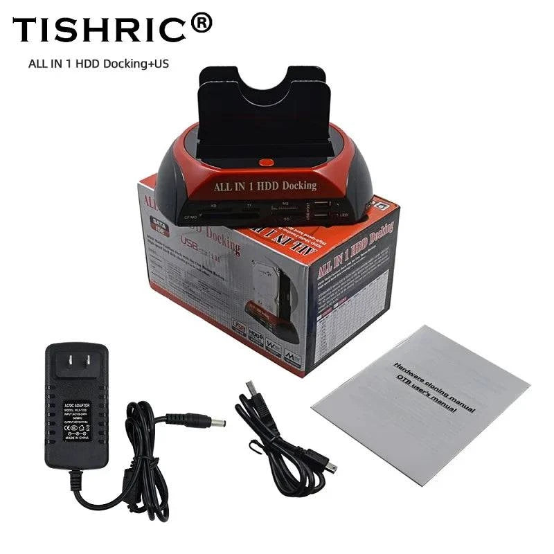 TISHRIC IDE SATA Dual All In 1 Hd/HDD Dock/Docking Station Hard Disk/Drive Hdd 2.5 3.5 Reader Usb EU External Box Enclosure Case - Property & Safety Tradings