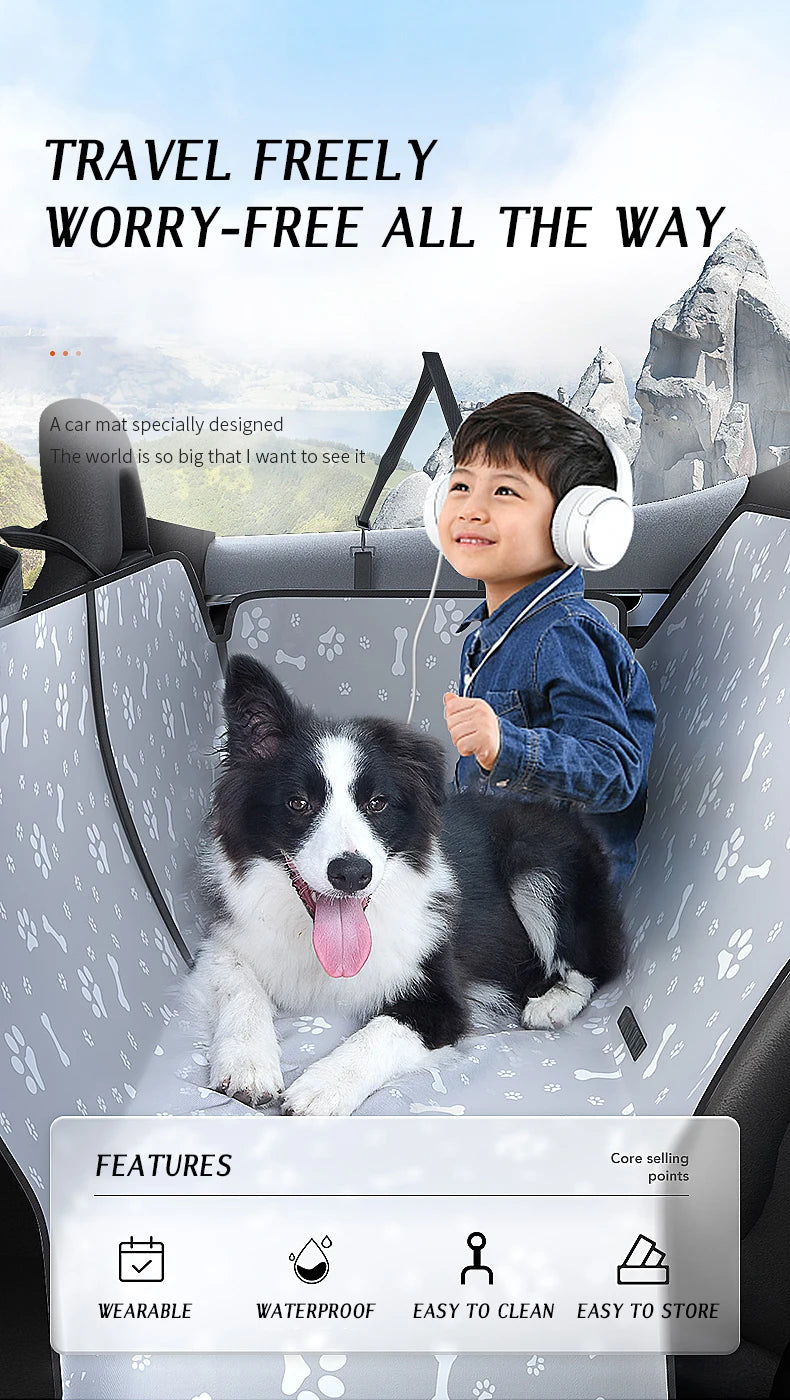 CAWAYI KENNEL Dog Carriers Waterproof Rear Back Pet Dog Car Seat Cover Mats Hammock Protector with Safety Belt Transportin Perro - Property & Safety Tradings