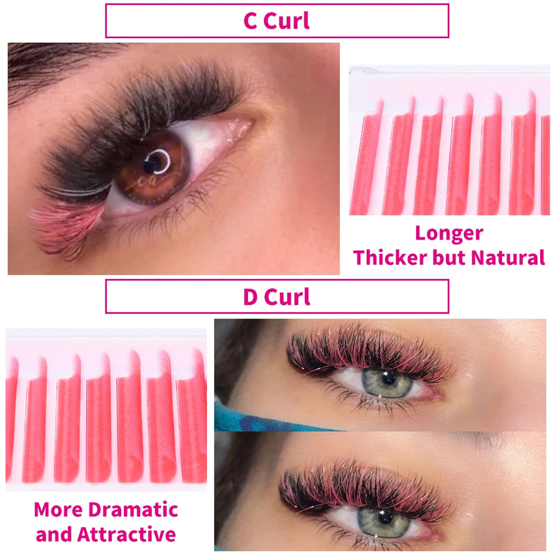 Fadvan farbige Wimpern verlängerung einfach fächern rot grün blau braun lila bunt automatisch blühende Make-up Wimpern 15-20mm lang