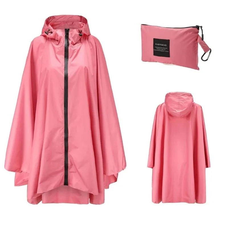 Women Men Poncho Raincoat Waterproof Tent Cover Wear Outdoors Hiking Biker Rain Coat Jacket Zip Cloak Capa De Chuva - Property & Safety Tradings