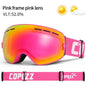 COPOZZ Brand Ski Goggles Double Layers UV400 Anti-fog Big Ski Glasses Skiing Mask Snowboard Men Women Snow Goggles GOG-201 Pro - Property & Safety Tradings