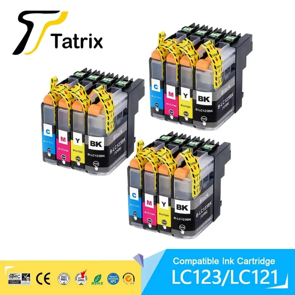 For Brother LC123 Ink Cartridge Compatible For MFC-J4510DW MFC-J4610DW Printer Ink Cartridge LC121 MFC-J4410DW MFC-J4710DW - PST PS Tradings