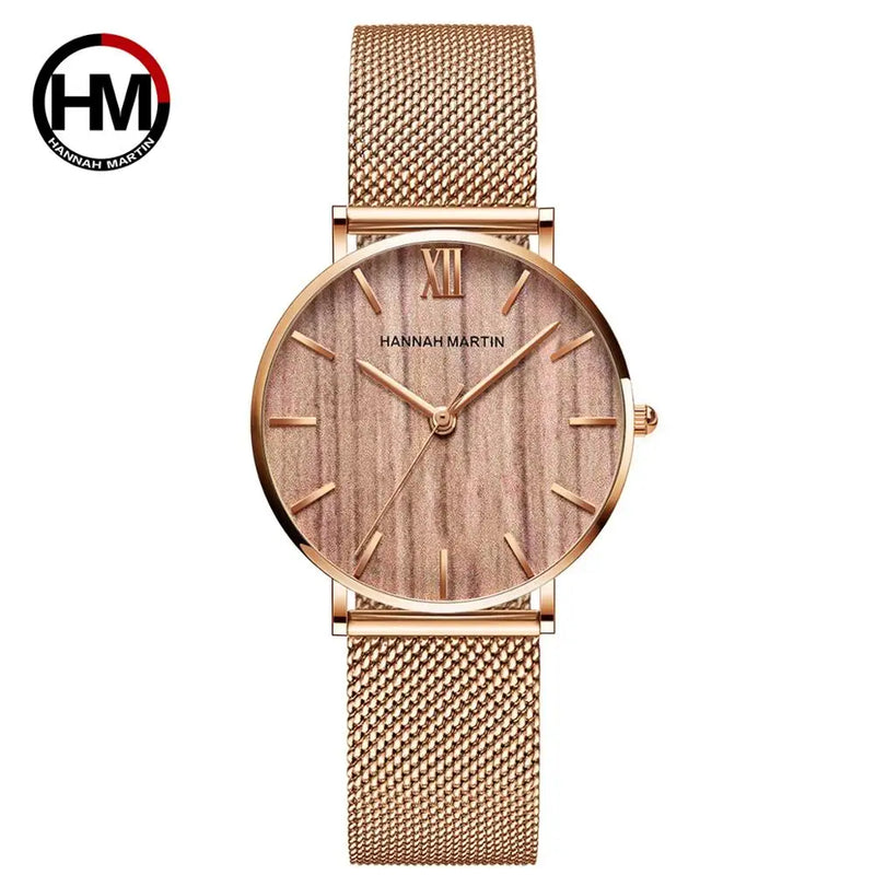 Drop Shipping A++++ Quality Stainless Steel Band Japan Quartz Movement Waterproof Women Full Rose Gold Ladies Luxury Wrist Watch - Property & Safety Tradings