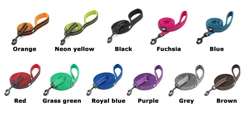 Truelove Soft Padded Mesh Dog Leash 3M Reflective Nylon Dog Leads Dog Pet Leash 11 Color 110cm Length Walking Training - PST PS Tradings