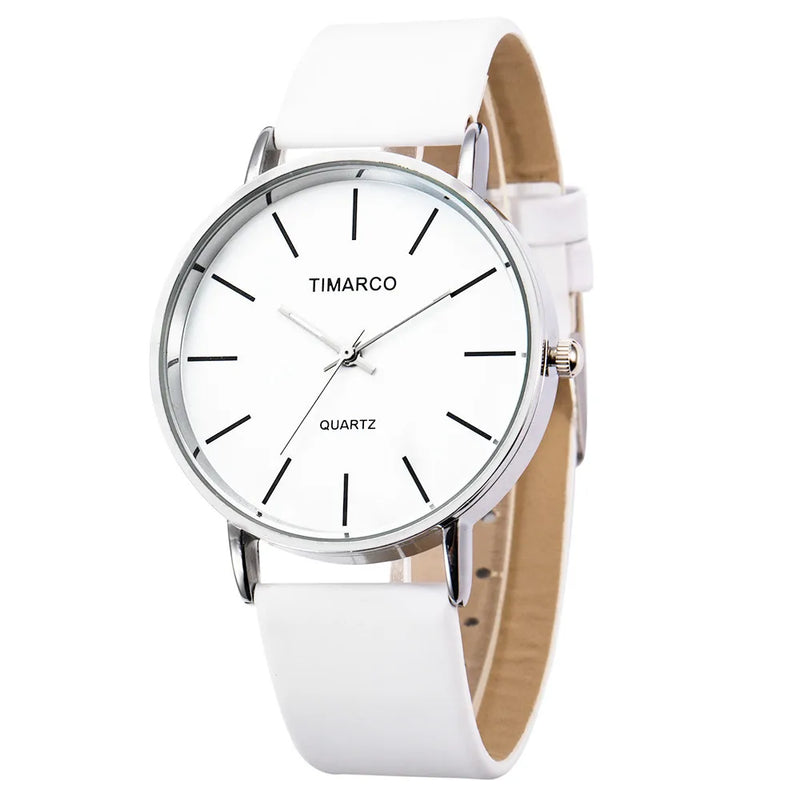 Simple Style White Leather Watches Women Fashion Watch Minimalist Ladies Casual Wrist Watch Female Quartz Clock Reloj Mujer 2023 - PST PS Tradings