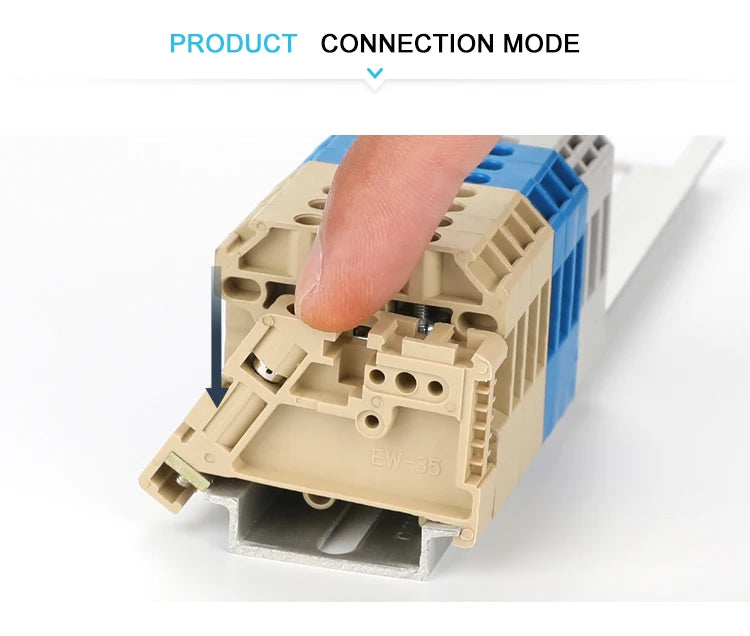 End Bracket Stop For NS35 DIN Rail Terminal Block E/UK E/UK2 EW35 WKF35 249-117 End Clamp For Universal Connector Marker Holder - PST PS Tradings