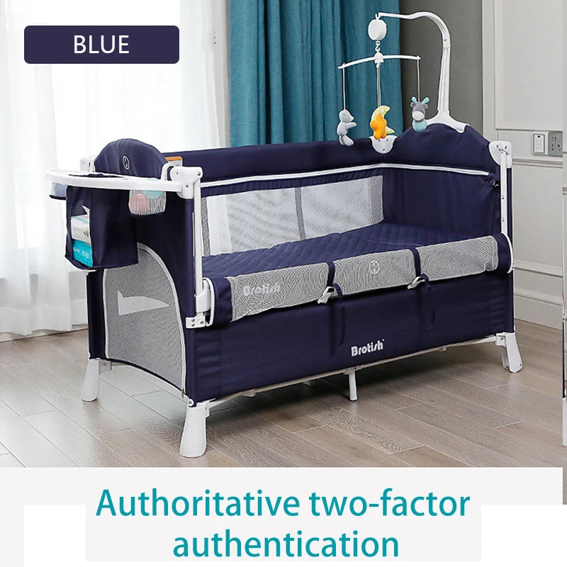 IMBABY Newborn Baby Bed Multifunctional Baby Cribs Foldable Baby Cot With Diaper Table Crib Cradle Double Decker Cribs for Baby - PST PS Tradings