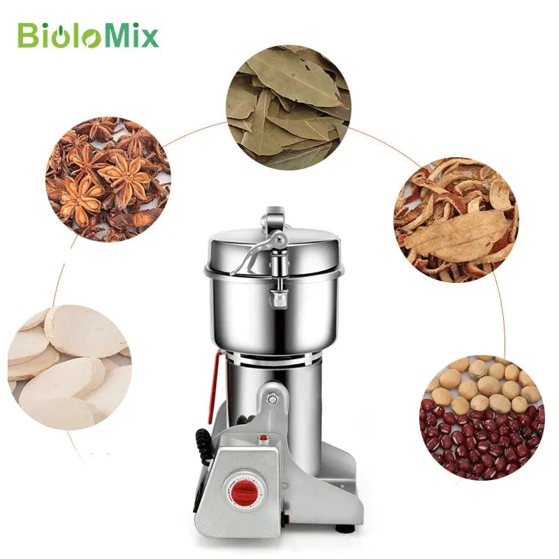 BioloMix 800g 700g Grains Spices Hebals Cereals Coffee Dry Food Grinder Mill Grinding Machine Gristmill Flour Powder crusher - Property & Safety Tradings