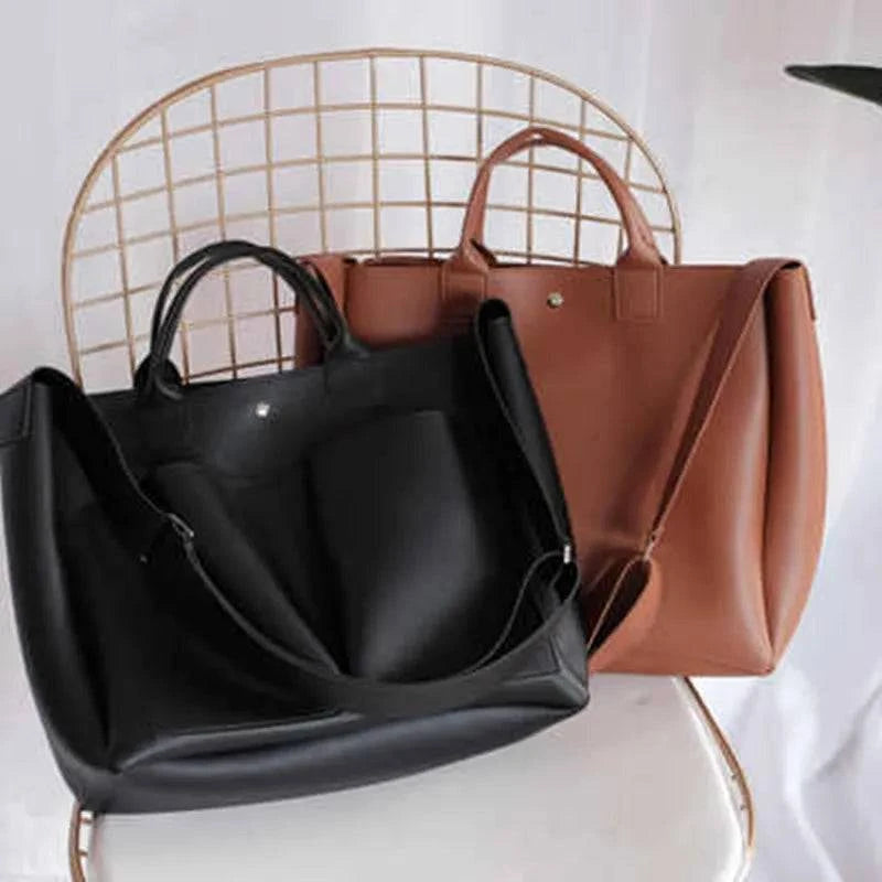 2022 new Pu Leather laptop Bag Simple Handbags Famous Brands Women Shoulder Bag Casual Big Tote Vintage Ladies Crossbody Bags - Property & Safety Tradings