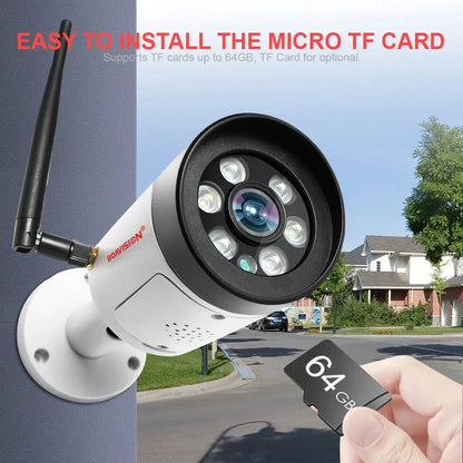 HD 1080P 5MP 8MP Wifi IP Camera Outdoor Wireless Full Color Night Vision CCTV Bullet Security Camera TF Card Slot APP CamHipro - Property & Safety Tradings