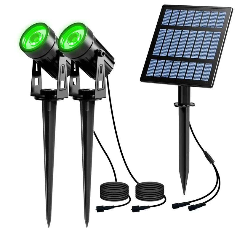 Solarbetriebener Strahler, IP65, Solar-LED-Licht, für den Außenbereich, Landschaft, Hof, Garten, Baum, separat Lampe, Aluminium, rostfrei, Solarlampe