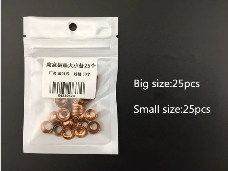 50 pcs high pressure pipe nest copper pad cone gasket for high pressure oil tube anti oil leaking gasket - PST PS Tradings