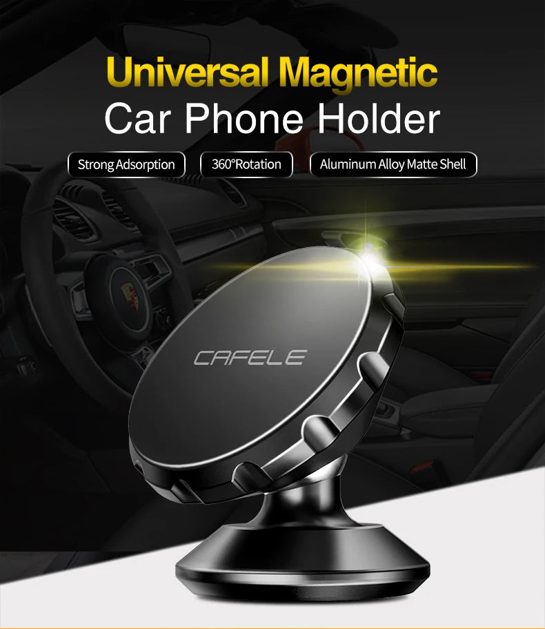 CAFELE Universeller magnetischer Handyhalter fürs Auto Auto-Halterung für Handy Magnetische Handyhalterung für Mobiltelefone Aluminiumlegierung