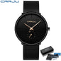 CRRJU Fashion Mens Watches Top Brand Luxury Quartz Watch Men Casual Slim Mesh Steel Waterproof Sport Watch Relogio Masculino - PST PS Tradings