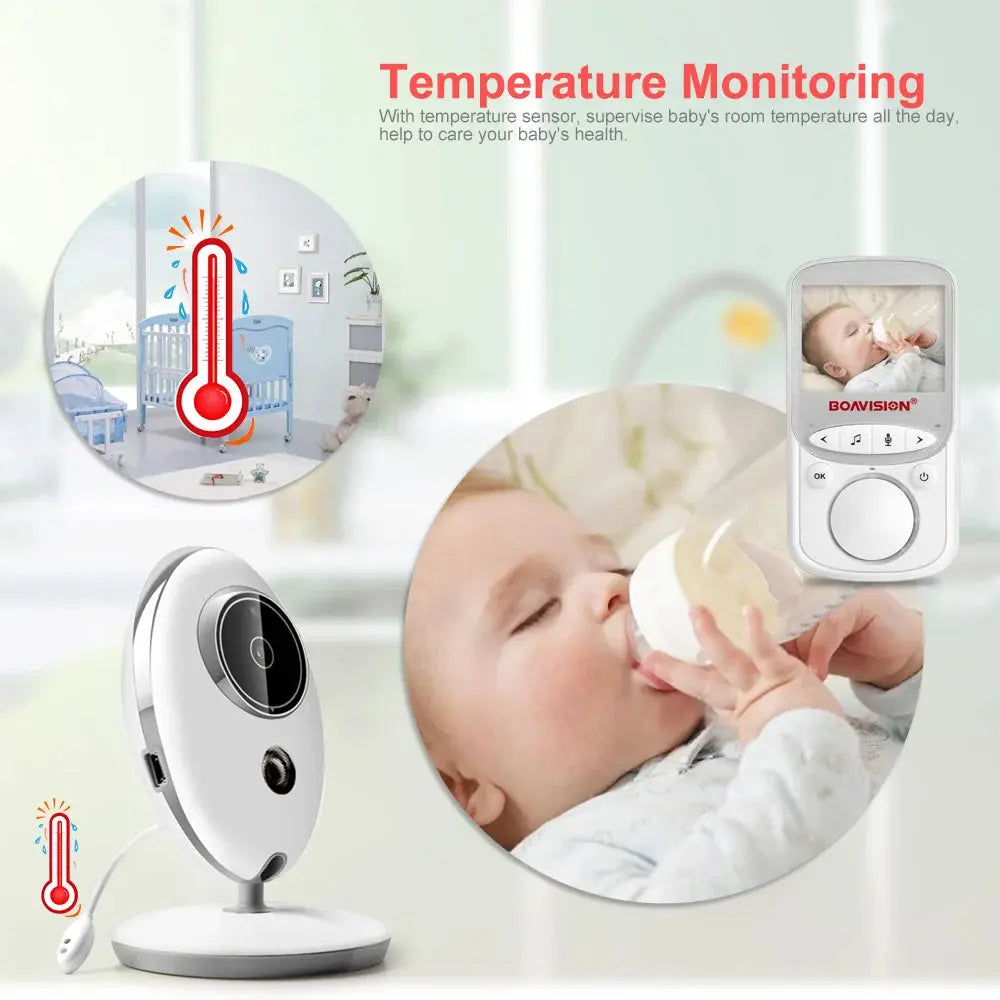 Wireless LCD Audio Video Baby Monitor VB605 Radio Nanny Music Intercom IR 24h Portable Baby Camera Baby Walkie Talkie Babysitter - Property & Safety Tradings