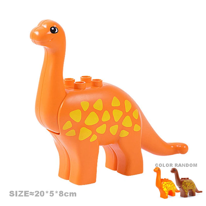 Education Assembly Big Building Blocks Jurassic Dinosaur Model Supplement Accessories Compatible Duploes Child Durable Toys Gift