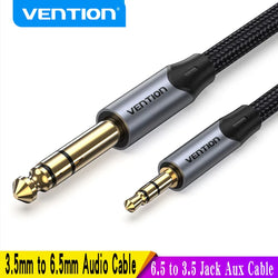 Tions 3,5mm zu 6,35mm Adapter Aux Kabel für Mixer Verstärker Gold Überzogene 3,5 Klinke auf 6,5 Klinke 0,5 m 3m 5m Aux Cabo Stecker auf Stecker