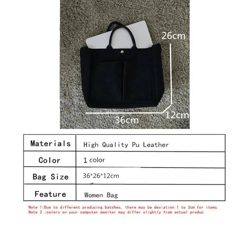 2022 new Pu Leather laptop Bag Simple Handbags Famous Brands Women Shoulder Bag Casual Big Tote Vintage Ladies Crossbody Bags - Property & Safety Tradings