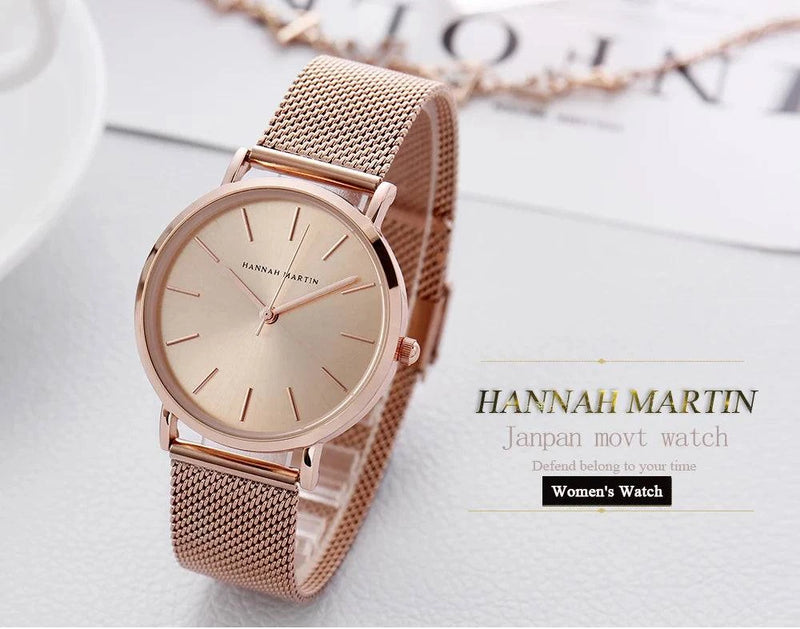 Drop Shipping A++++ Quality Stainless Steel Band Japan Quartz Movement Waterproof Women Full Rose Gold Ladies Luxury Wrist Watch - Property & Safety Tradings