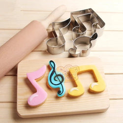 3pcs/set Music Note Cookie Cutters Stainless Steel Biscuit Mold Fondant Cutter Baking Accessories K005 - PST PS Tradings