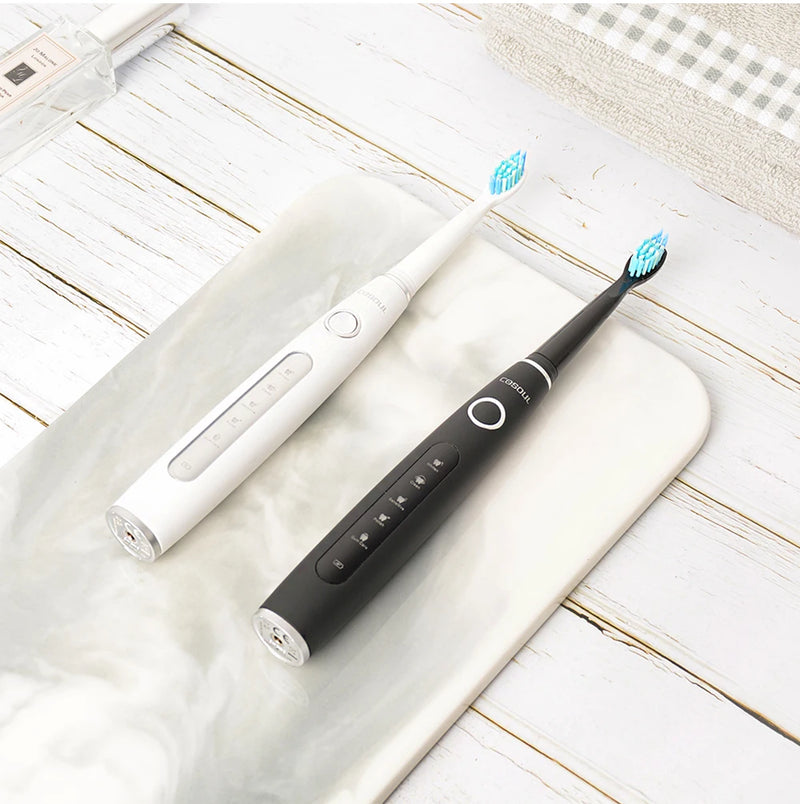 Electric Toothbrush Sonic Rechargeable Top Quality Smart Chip Toothbrush Head Replaceable Whitening Healthy Best Gift ! - PST PS Tradings