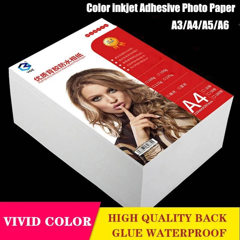 New 135g/150g Self-adhesive Photo Paper Inkjet Photo Paper A3/a4/a5/a6 Photo Sticker Pasteable Waterproof High-gloss Photo Paper - PST PS Tradings